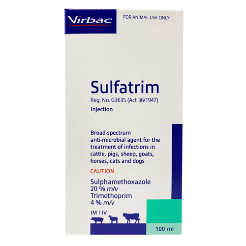 Virbac - 100ml Sulfatrim -240 Injection Broad Anti-Biotic