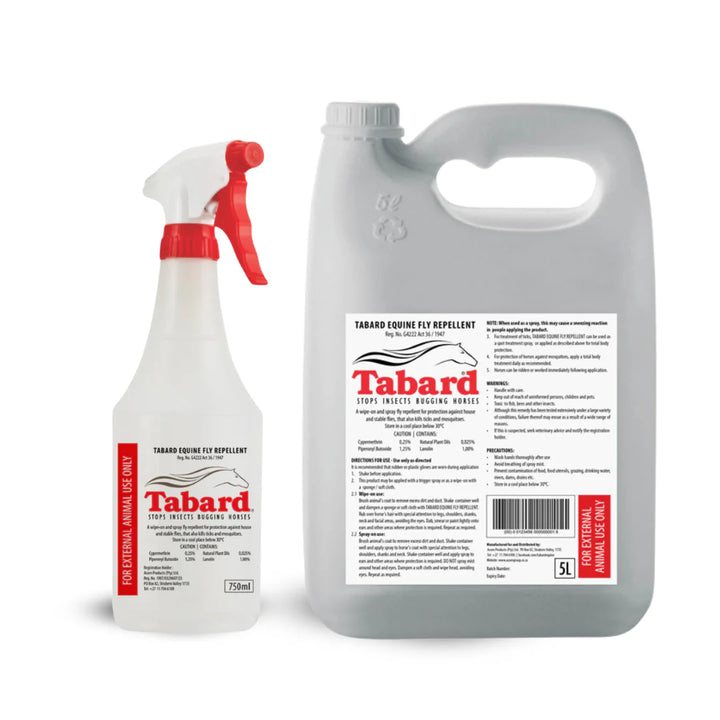 Tabard Equine Fly Spray Value Pack 750ML + 5L Refill